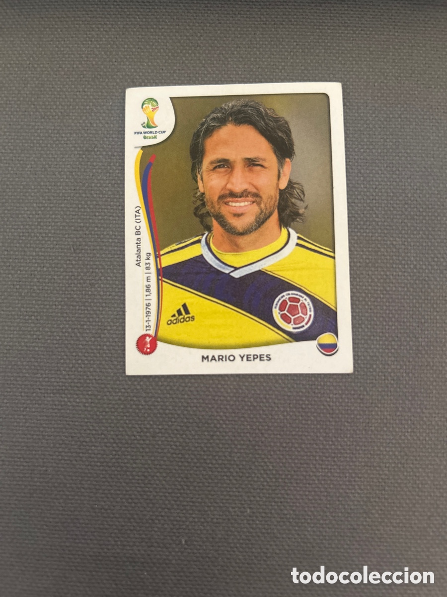 Fu&szlig;ball-Sticker: Mario Yepes 187 Colombia Mundial World Cup Brasil 2014