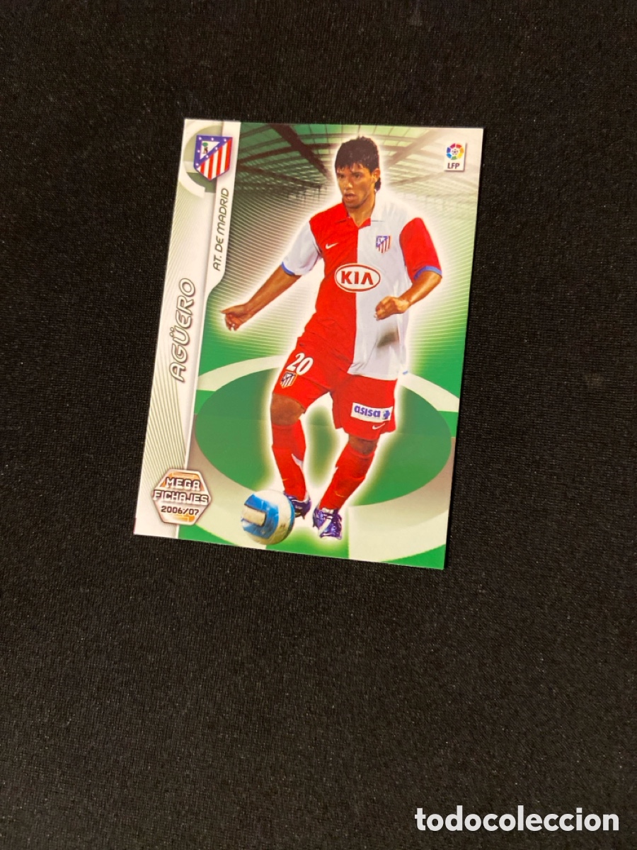 Cromos de F&uacute;tbol: AGUERO 496 MEGA FICHAJES (ATL&Eacute;TICO MADRID) PANINI MEGACRACKS 2006-2007 06 07 CROMO CARTA M-3