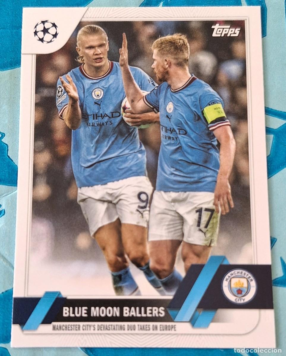 Cromos de F&uacute;tbol: Erling Haaland Kevin De Bruyne Manchester City Topps Soccer Blue Moon Ballers