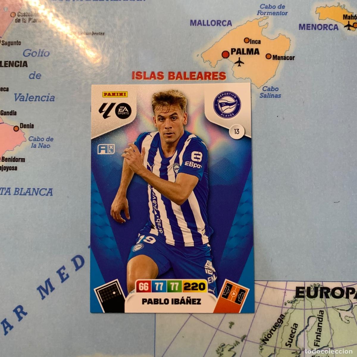 Cartes &agrave; collectionner de Football: Pablo Ib&aacute;&ntilde;ez n&uacute;mero 13 del Alav&eacute;s cromo adrenalyn XL 25-26 2025-2026