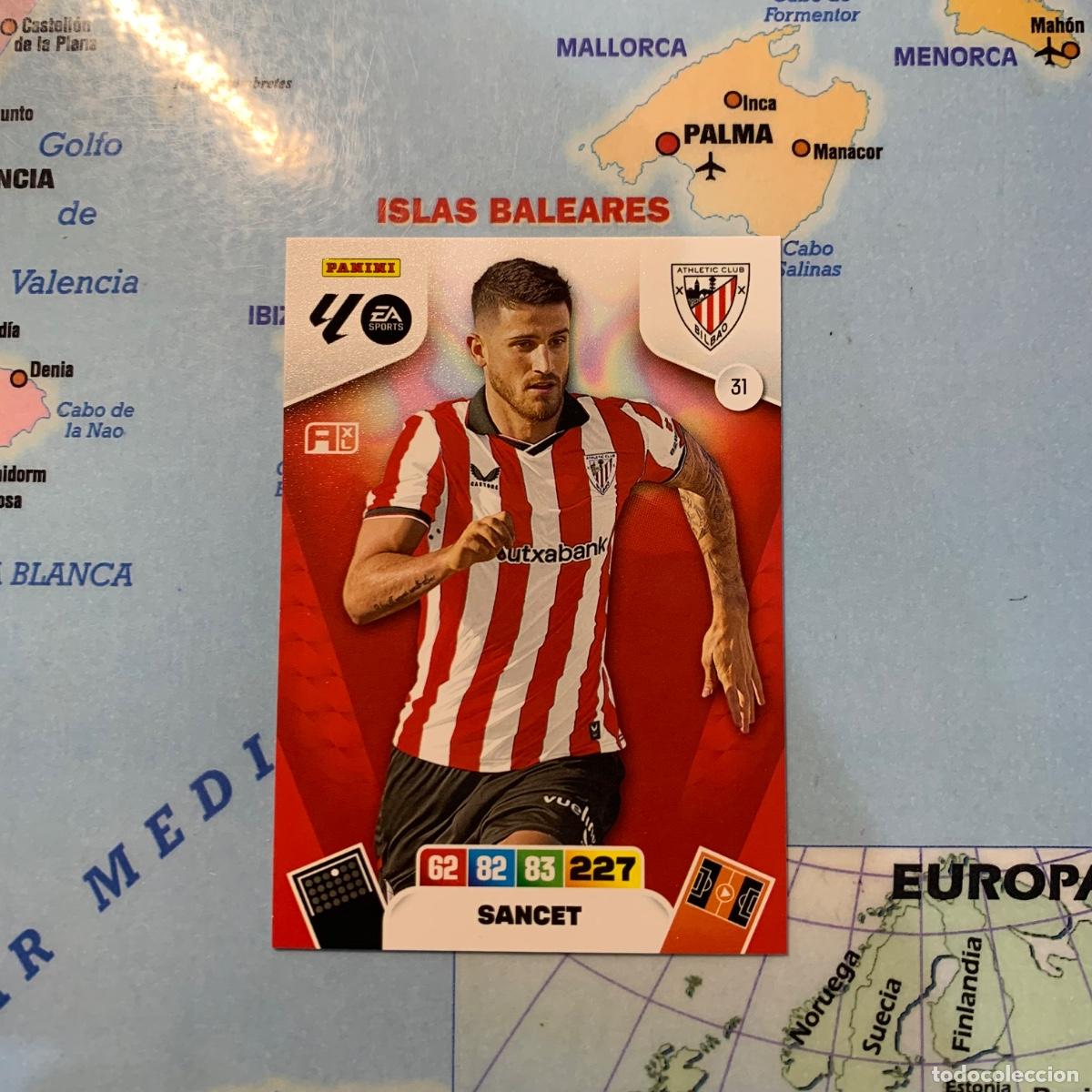 Cromos de F&uacute;tbol: Sancet n&uacute;mero 31 del Athletic de Bilbao cromo adrenalyn XL 25-26 2025-2026