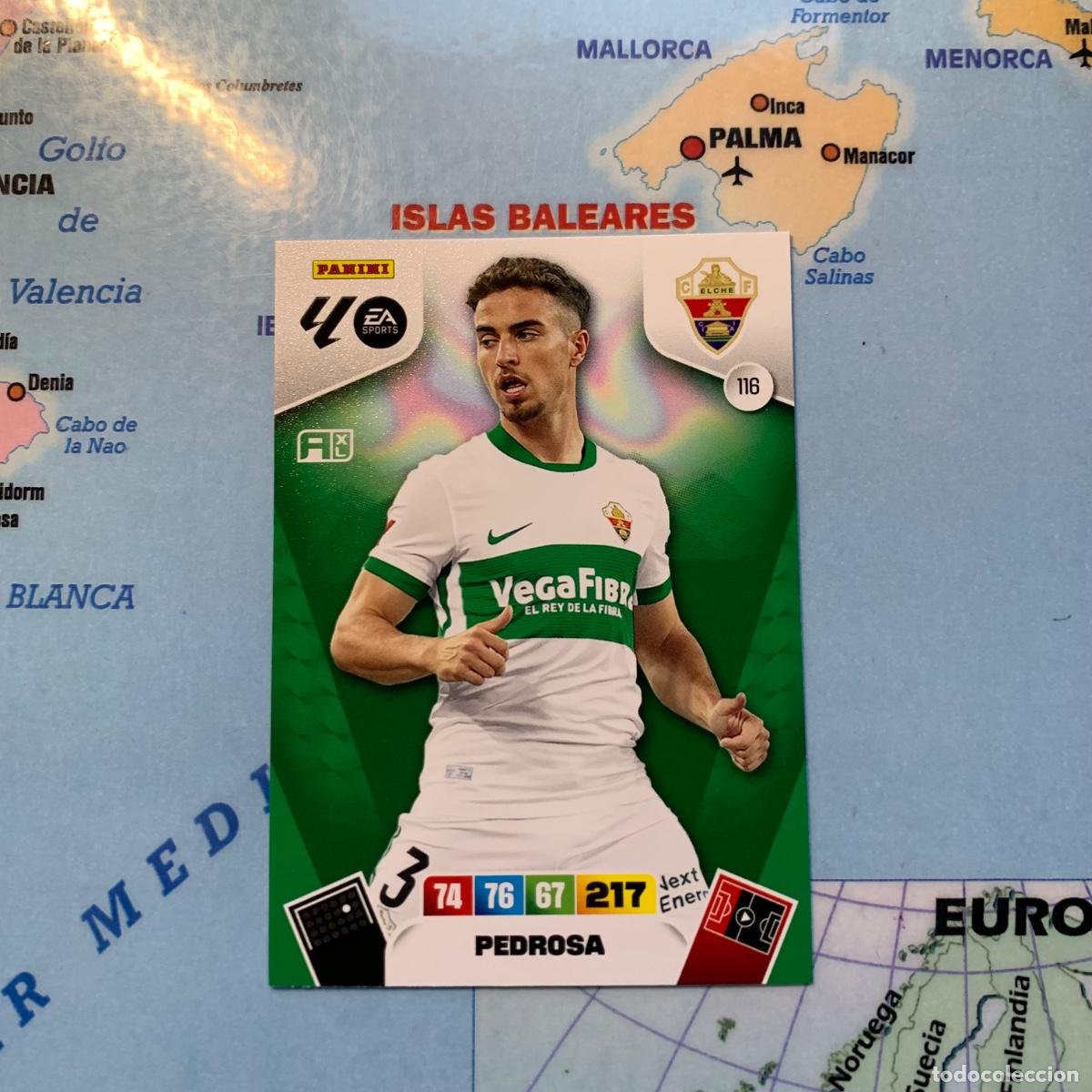 Fu&szlig;ball-Sticker: Pedrosa n&uacute;mero 116 Del Elche cromo adrenalyn XL 25-26 2025-2026