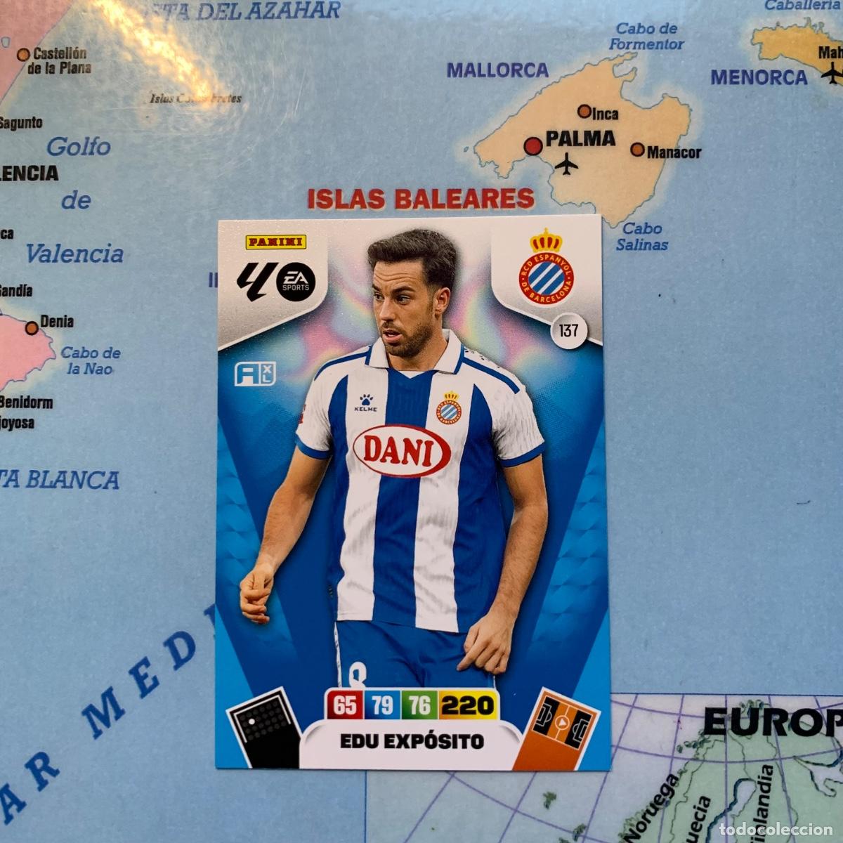 Fu&szlig;ball-Sticker: Edu Exp&oacute;sito n&uacute;mero 137 del Espa&ntilde;ol cromo adrenalyn XL 25-26 2025-2026