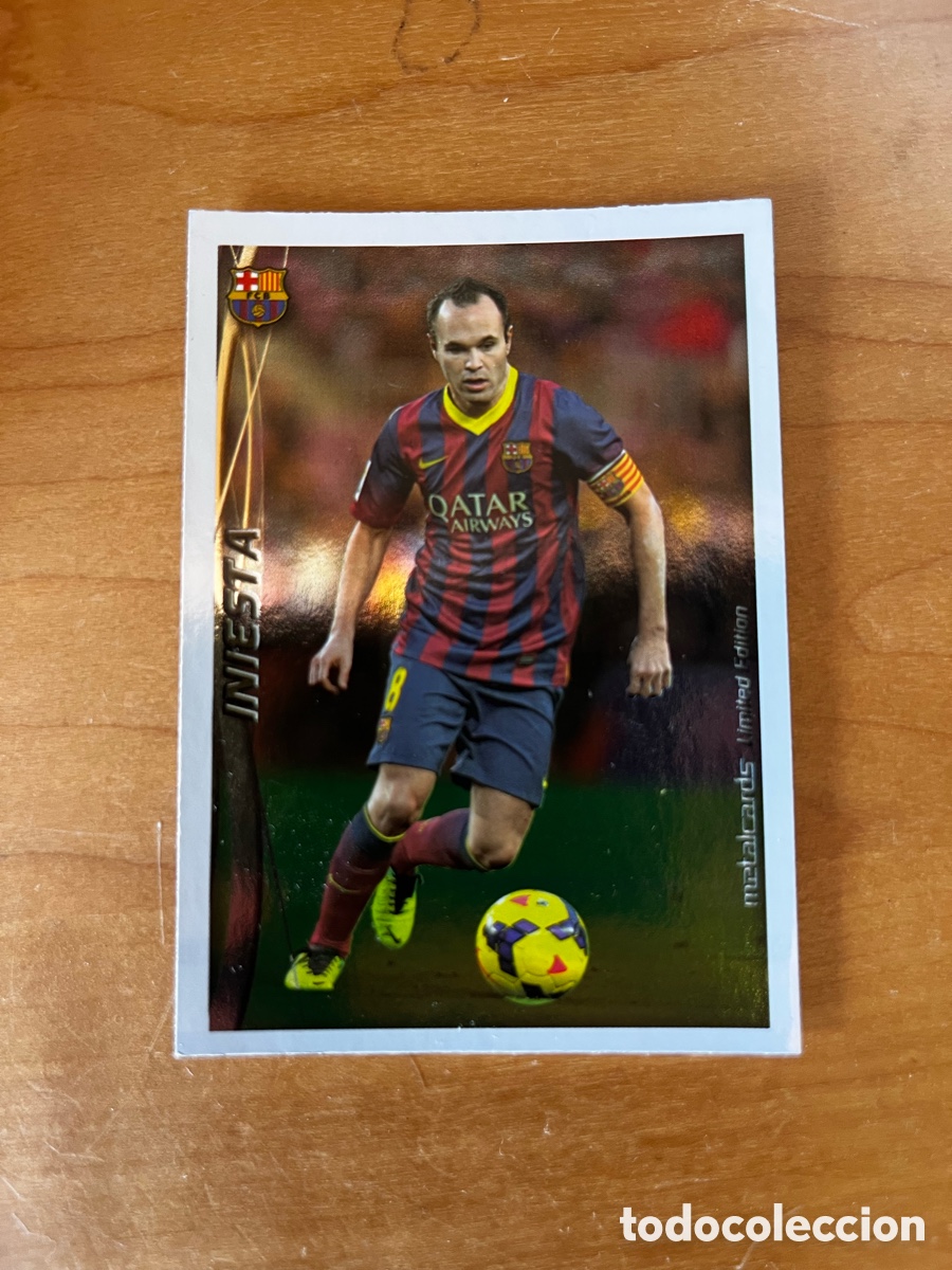 Cromos de Futebol: FICHAS LIGA MUNDICROMO 2015 INIESTA METALCARDS LIMITED EDITION / EDICI&Oacute;N LIMITADA