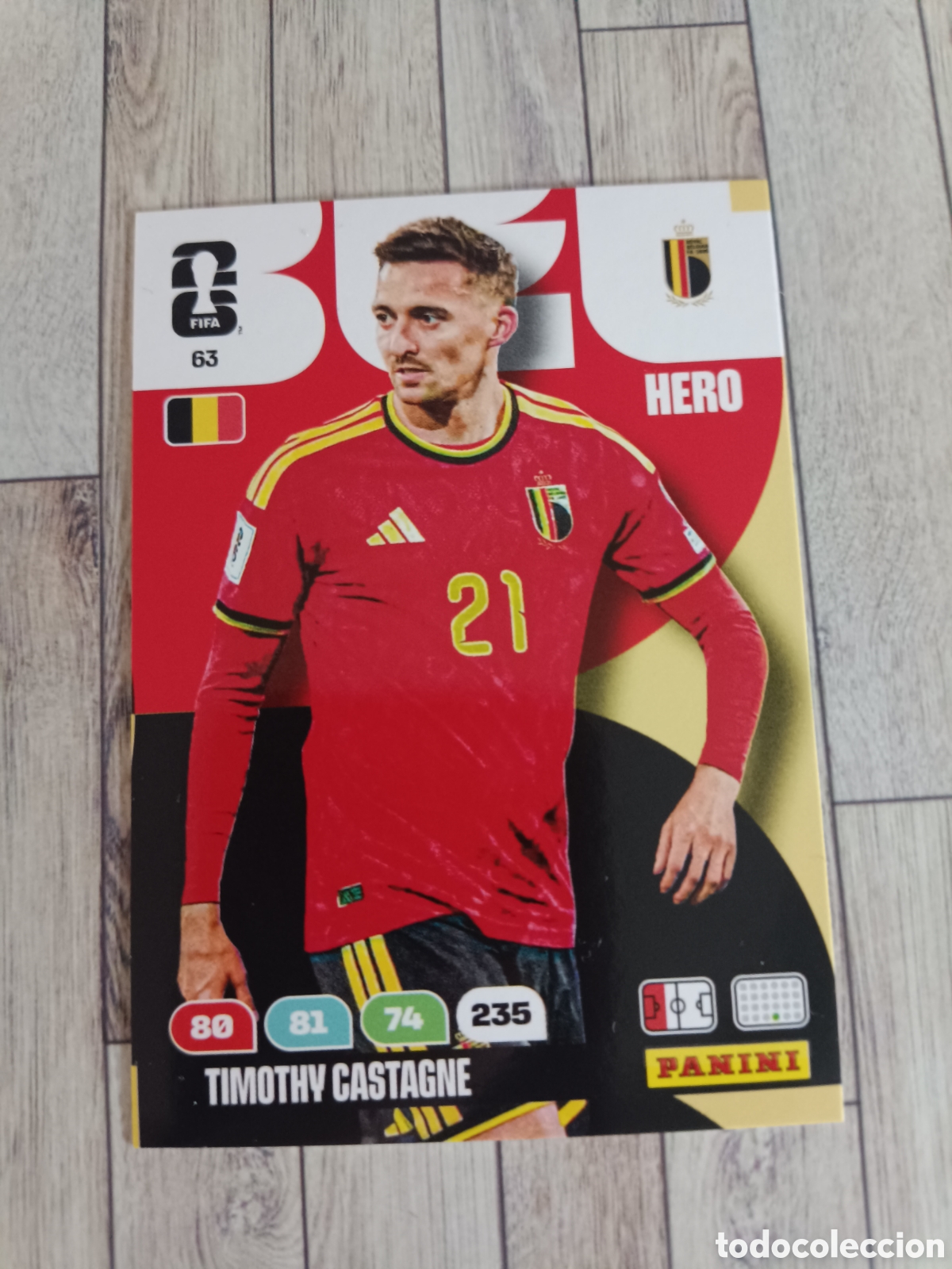 Fu&szlig;ball-Sticker: 63 CASTAGNE BELGICA HERO ADRENALYN MUNDIAL FIFA WORLD CUP 2026 PANINI