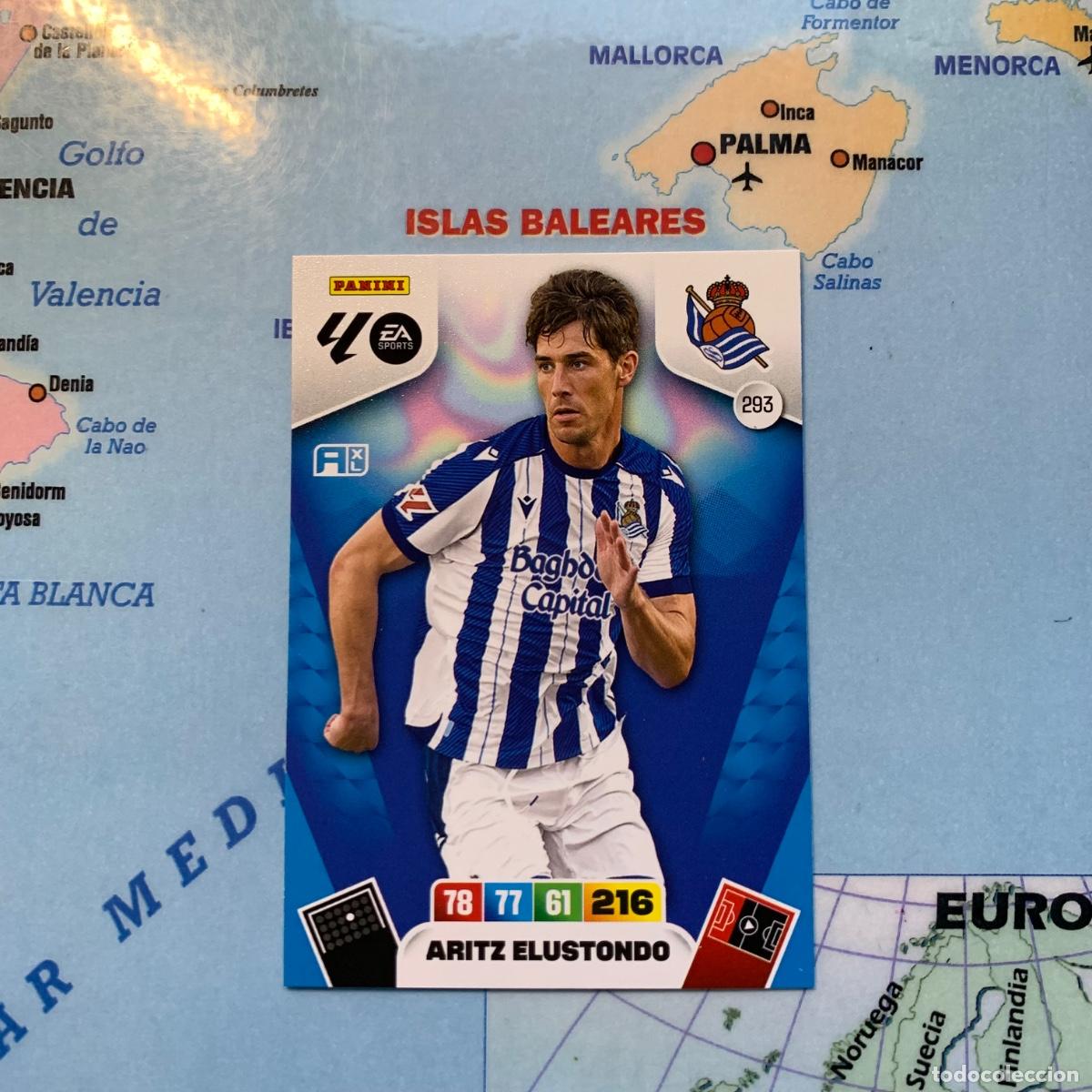 Football Stickers: Aritz Elustondo n&uacute;mero 293 de la Real Sociedad cromo adrenalyn XL 25-26 2025-2026