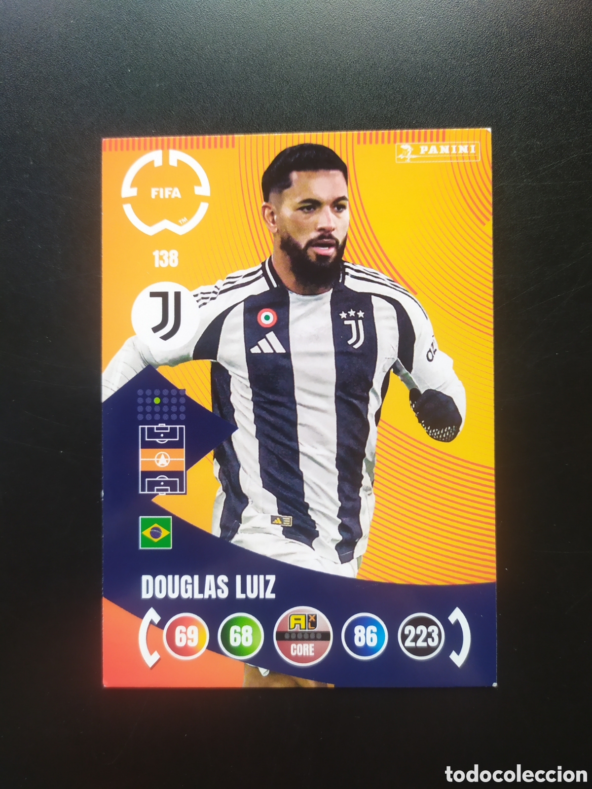 Fu&szlig;ball-Sticker: FIFA CLUB WORLD CUP 2025 adrenalyn panini Douglas Luiz n&deg; 138 Juventus