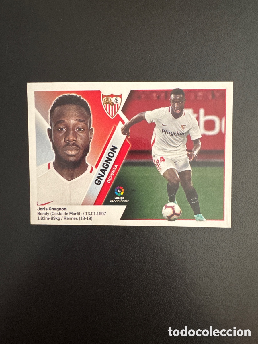Fu&szlig;ball-Sticker: GNAGNON SEVILLA N&Uacute;MERO 7 LIGA ESTE 2019 2020