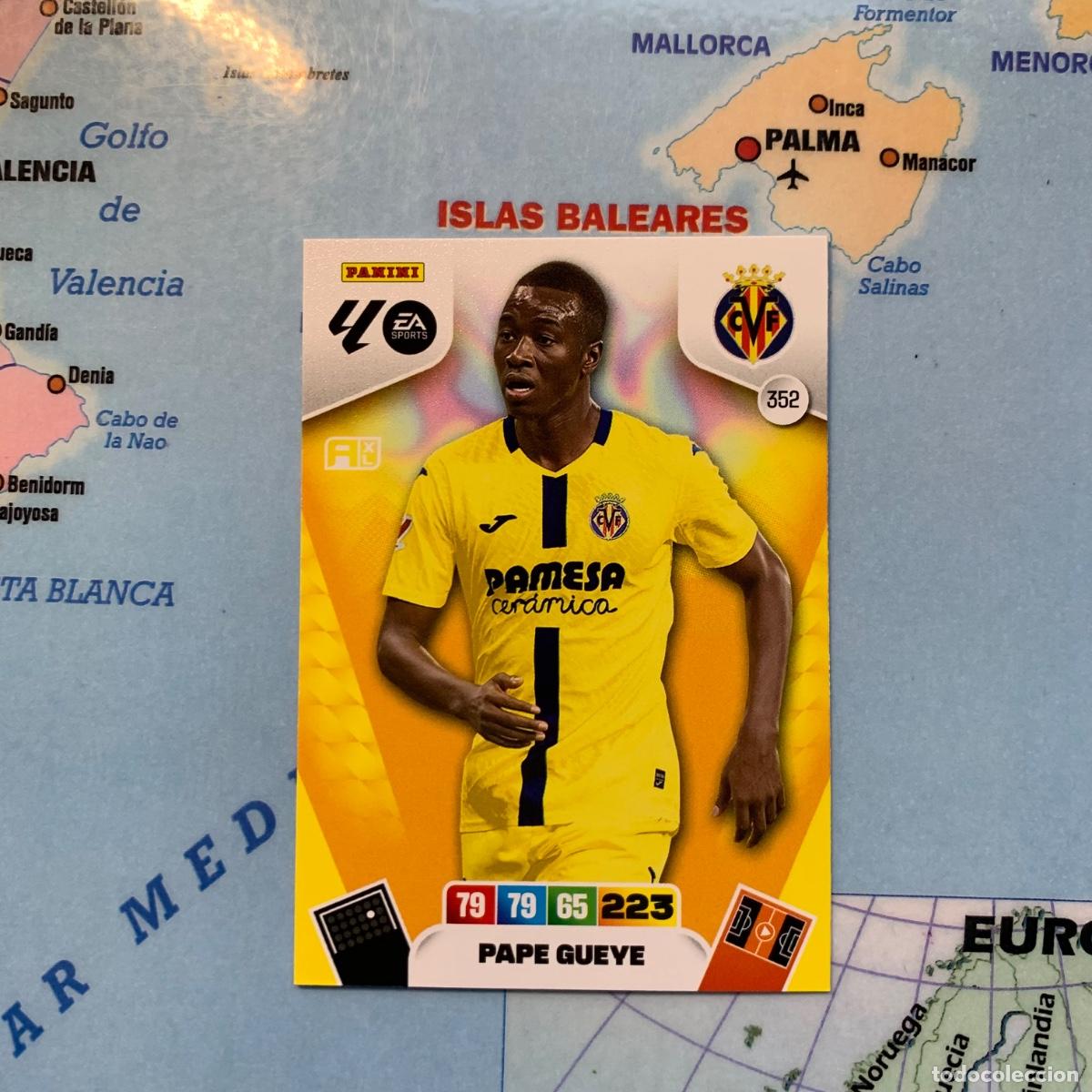 Fu&szlig;ball-Sticker: Pape Gueye n&uacute;mero 352 del Villarreal cromo adrenalyn XL 25-26 2025-2026