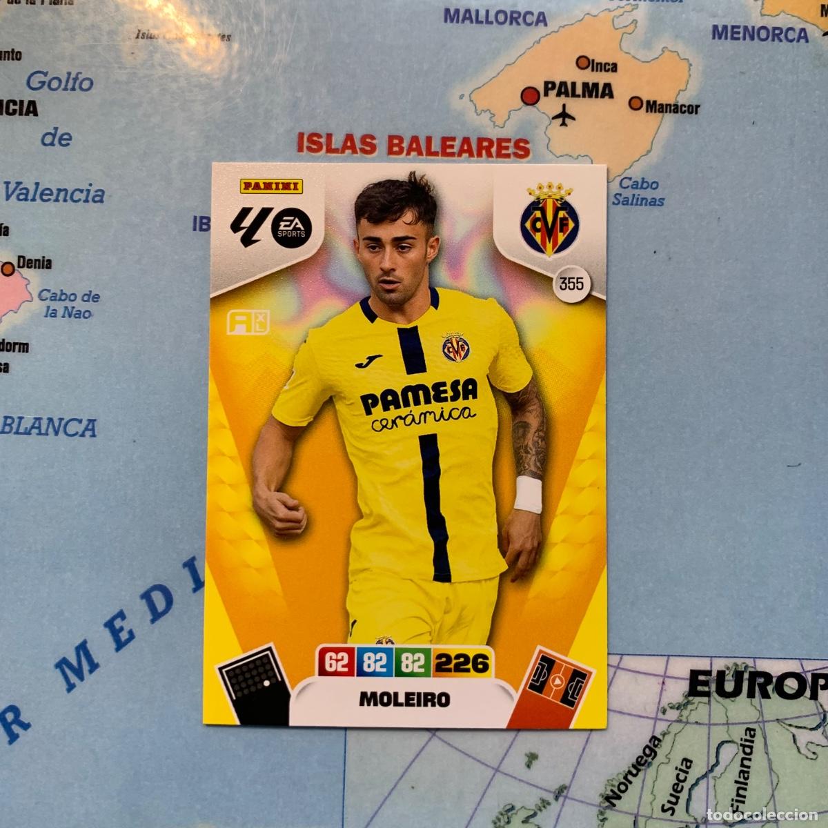Fu&szlig;ball-Sticker: Moleiro n&uacute;mero 355 del Villarreal cromo adrenalyn XL 25-26 2025-2026