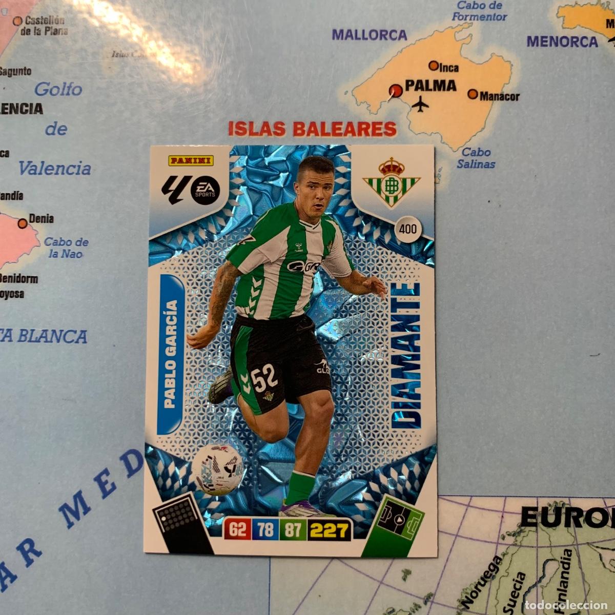 Cromos de F&uacute;tbol: Pablo Garcia Diamante n&uacute;mero 400 del Betis cromo adrenalyn XL 25-26 2025-2026