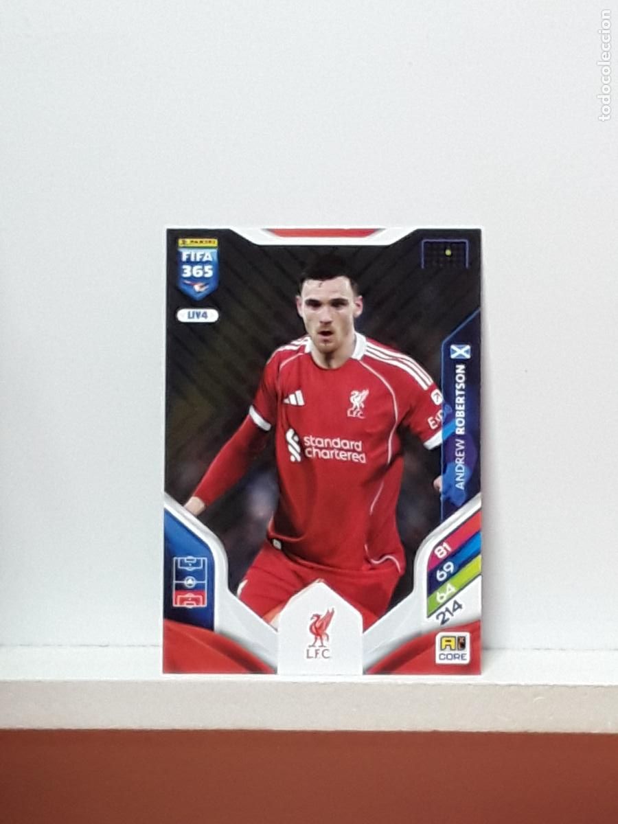 Cromos de Futebol: FIFA 365 ADRENALYN 2025 2026 25 26 ALBUM PANINI LIGA N LIV4 LIV 4 LIVERPOOL ANDREW ROBERTSON