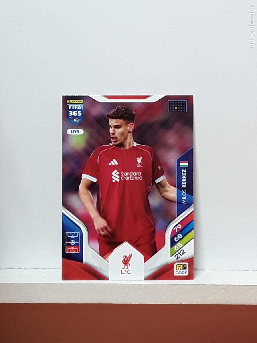 Cromos de F&uacute;tbol: FIFA 365 ADRENALYN 2025 2026 25 26 ALBUM PANINI LIGA N LIV5 LIV 5 LIVERPOOL MILOS KERKEZ