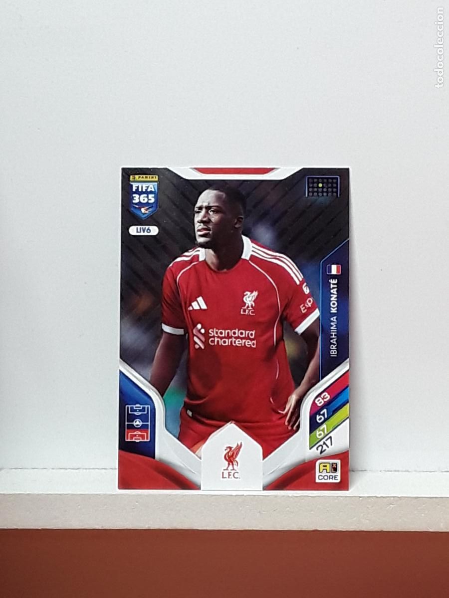 Cromos de F&uacute;tbol: FIFA 365 ADRENALYN 2025 2026 25 26 ALBUM PANINI LIGA N LIV6 LIV 6 LIVERPOOL IBRAHIMA KONATE