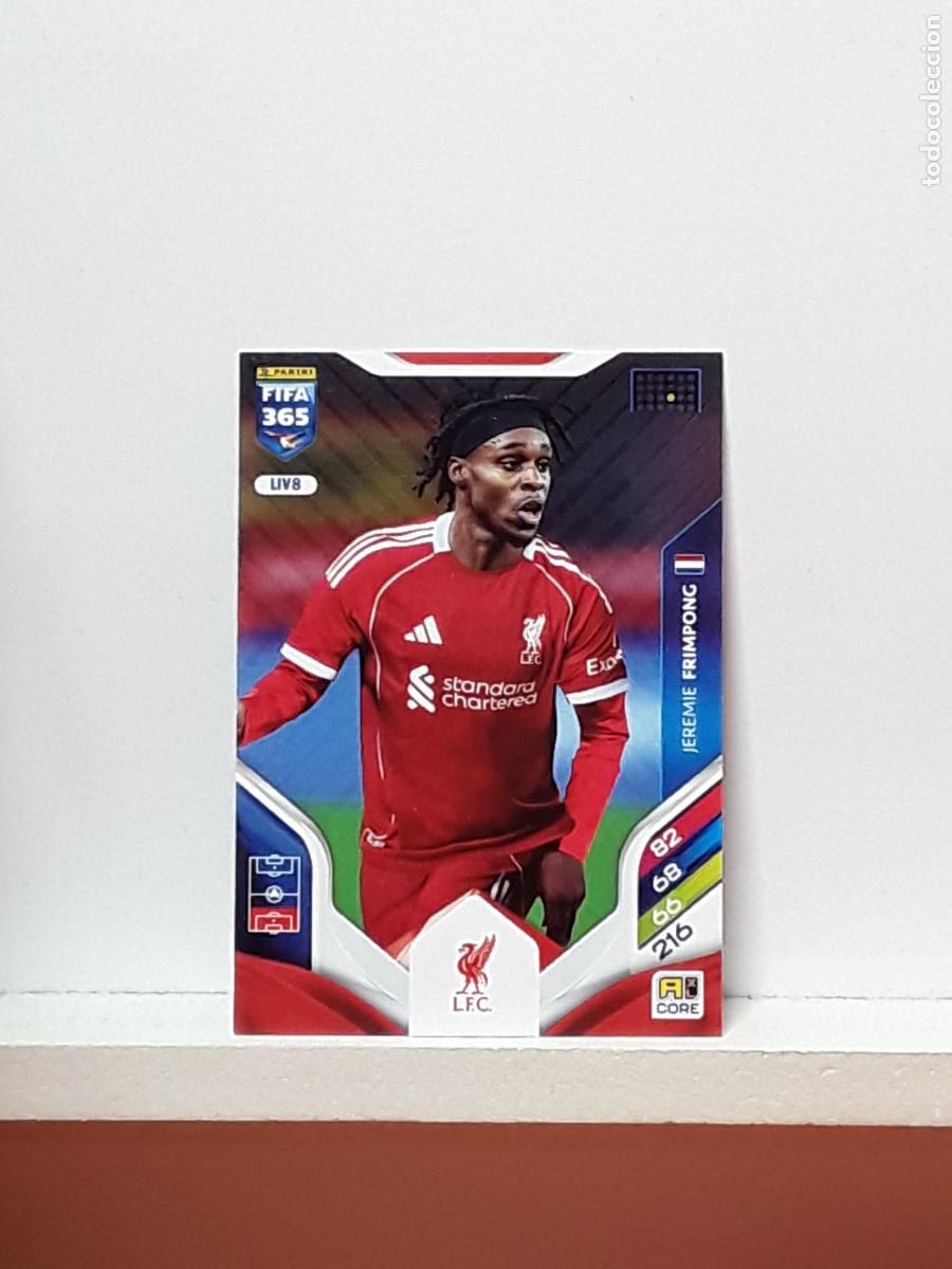Cromos de F&uacute;tbol: FIFA 365 ADRENALYN 2025 2026 25 26 ALBUM PANINI LIGA N LIV8 LIV 8 LIVERPOOL JEREMIE FRIMPONG