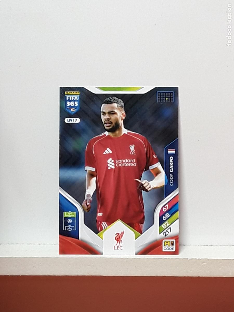 Football Stickers: FIFA 365 ADRENALYN 2025 2026 25 26 ALBUM PANINI LIGA N LIV17 LIV 17 LIVERPOOL CODY GAKPO