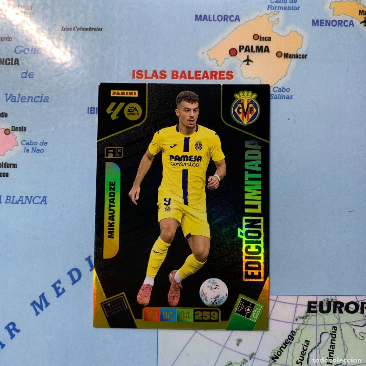 Cartes &agrave; collectionner de Football: Mikautadze Edici&oacute;n limitada Del Villarreal cromo adrenalyn XL 25-26 2025-2026