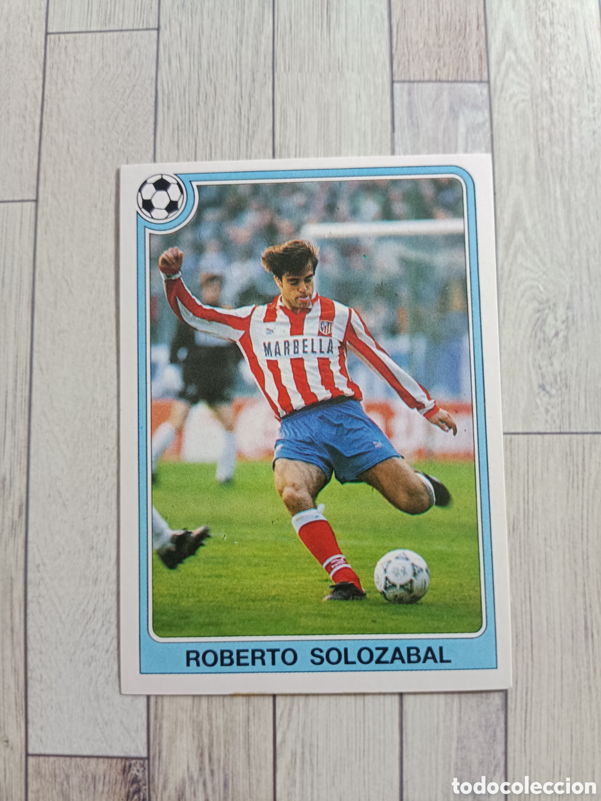 Fu&szlig;ball-Sticker: 92 ROBERTO SOLOZABAL ATLETICO DE MADRID FUTBOL ESTRELLAS DE LA LIGA 1992 1993 PANINI 92 93 SIN PEGAR