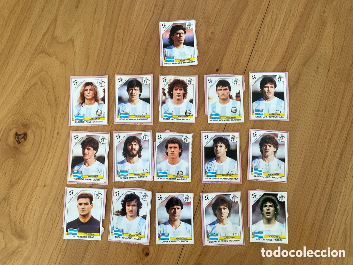 Cromos de F&uacute;tbol: Cromo panini mundial Italia 90 n&uacute;mero lote Argentina Maradona - Stickers album world cup Italy 1990