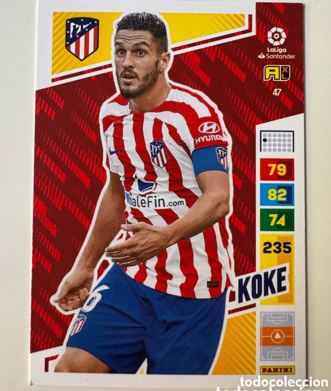 Cromos de F&uacute;tbol: PANINI ADRENALYN XL LIGA SANTANDER 2022 2023 22 23 &ndash; N&ordm; 47 KOKE ATL&Eacute;TICO DE MADRID