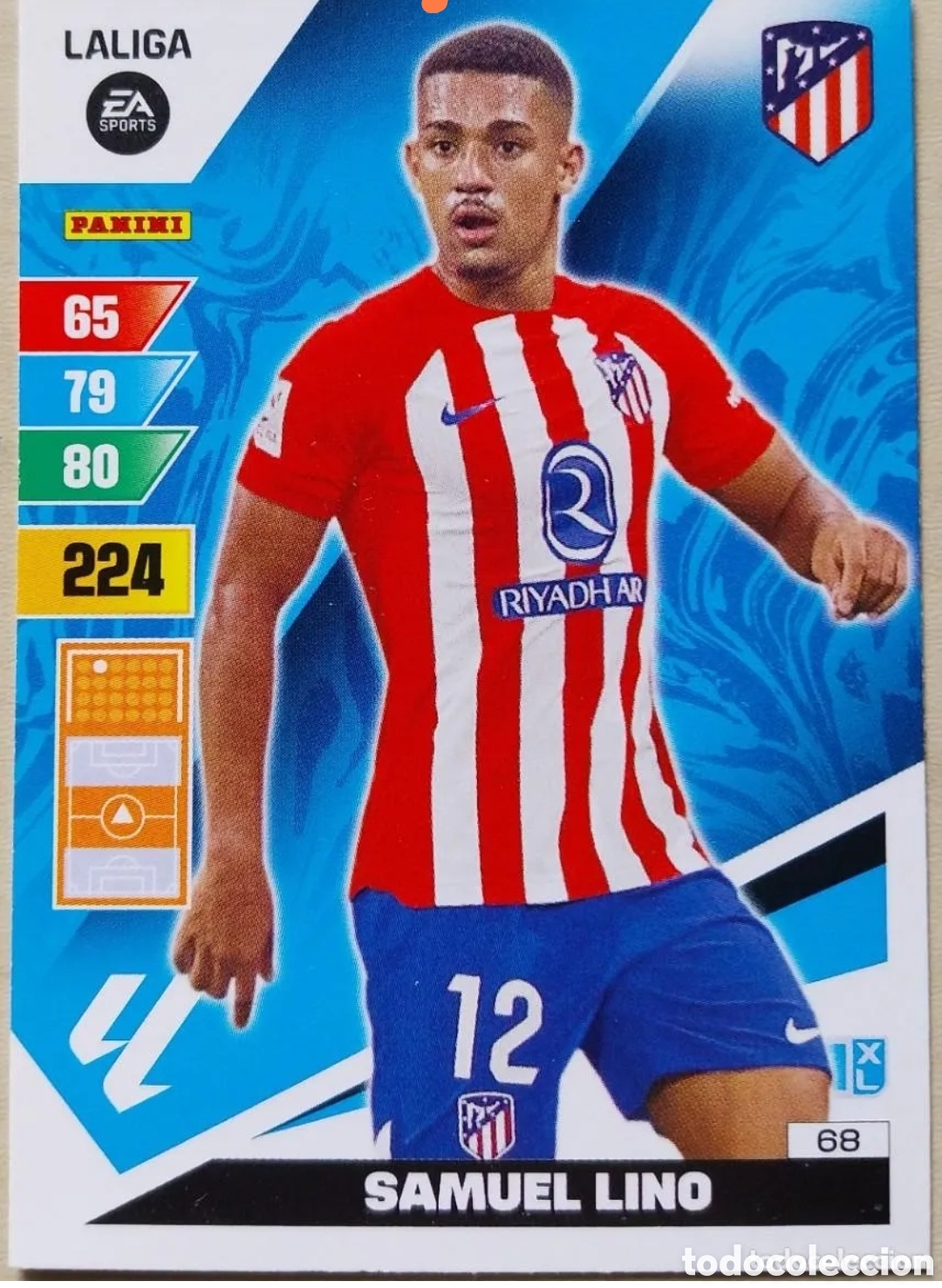 Cromos de F&uacute;tbol: 68 SAMUEL LINO ATLETICO DE MADRID FICHAS ALBUM ADRENALYN XL 2023 2024 23 24