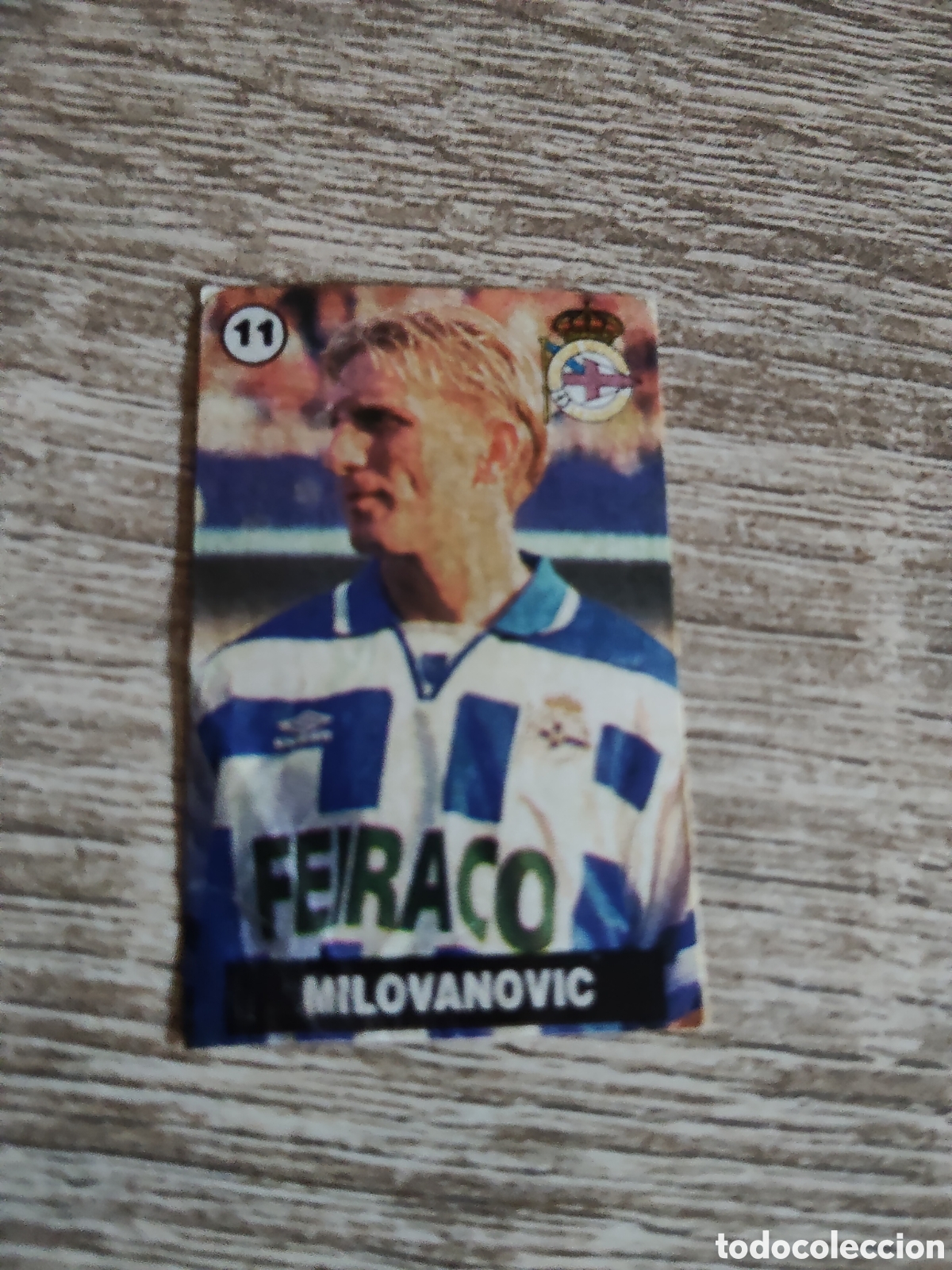 Cromos de F&uacute;tbol: Chicle Vidal liga 1996 1997 96 97 11 Milovanovic Deportivo de la Coru&ntilde;a