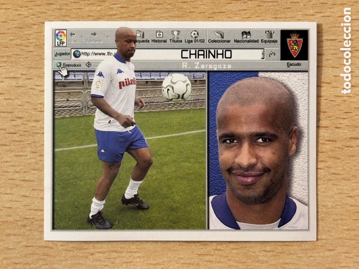 Cromos de F&uacute;tbol: Chainho Coloca Real Zaragoza Ediciones Este 2001-02 nuevo sin pegar