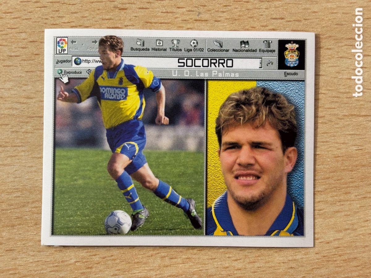 Fu&szlig;ball-Sticker: Socorro Coloca UD Las Palmas Ediciones Este 2001-02 nuevo sin pegar