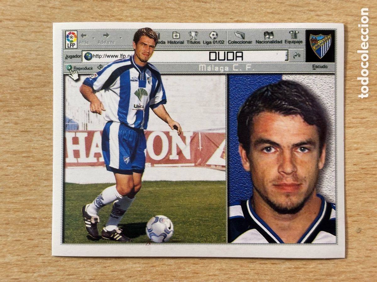 Cromos de Futebol: Duda Malaga CF Ediciones Este 2001-02 nuevo sin pegar