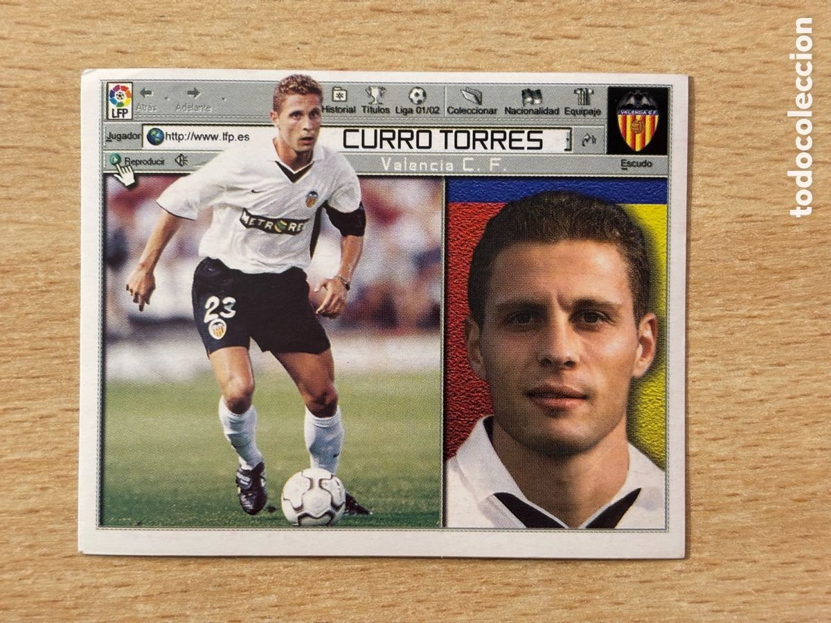 Fu&szlig;ball-Sticker: Curro Torres Valencia CF Ediciones Este 2001-02 nuevo sin pegar