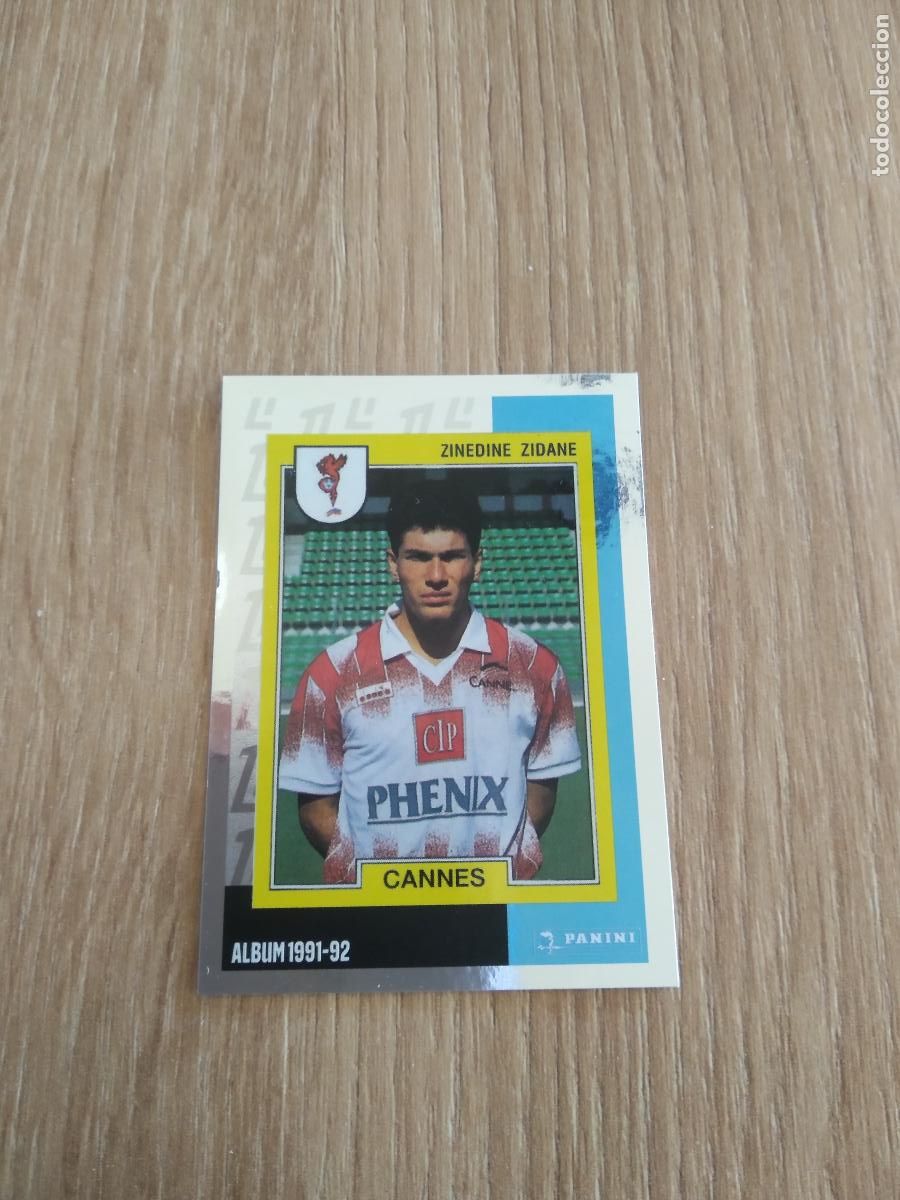 Cromos de f&uacute;tbol: 1 ZIDANE CANNES 91-92 CROMO FUTBOL PANINI LIGUE 1 FOOT 24-25 LIGA FRANCIA 2024-2025