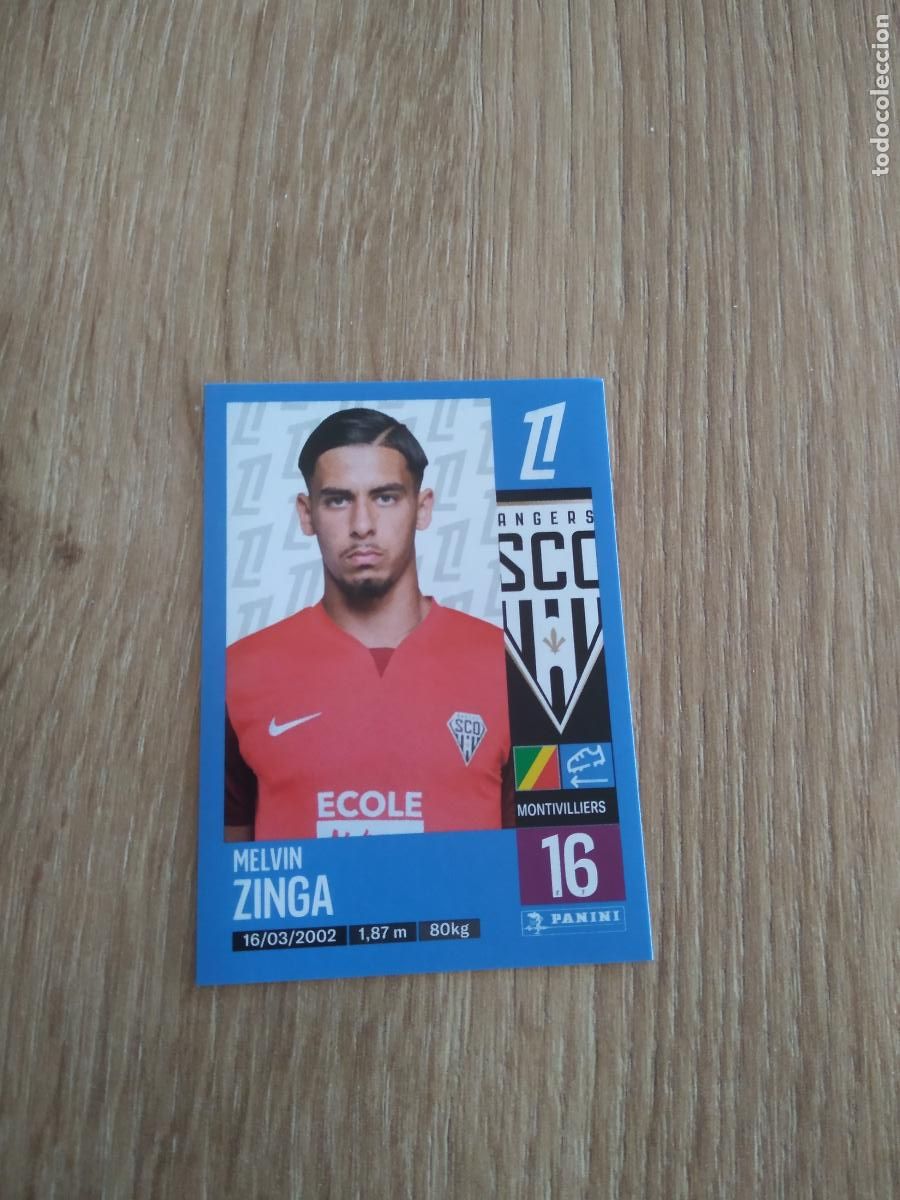 Cromos de F&uacute;tbol: 15 MELVIN ZINGA ANGERS CROMO FUTBOL PANINI LIGUE 1 FOOT 24-25 LIGA FRANCIA 2024-2025