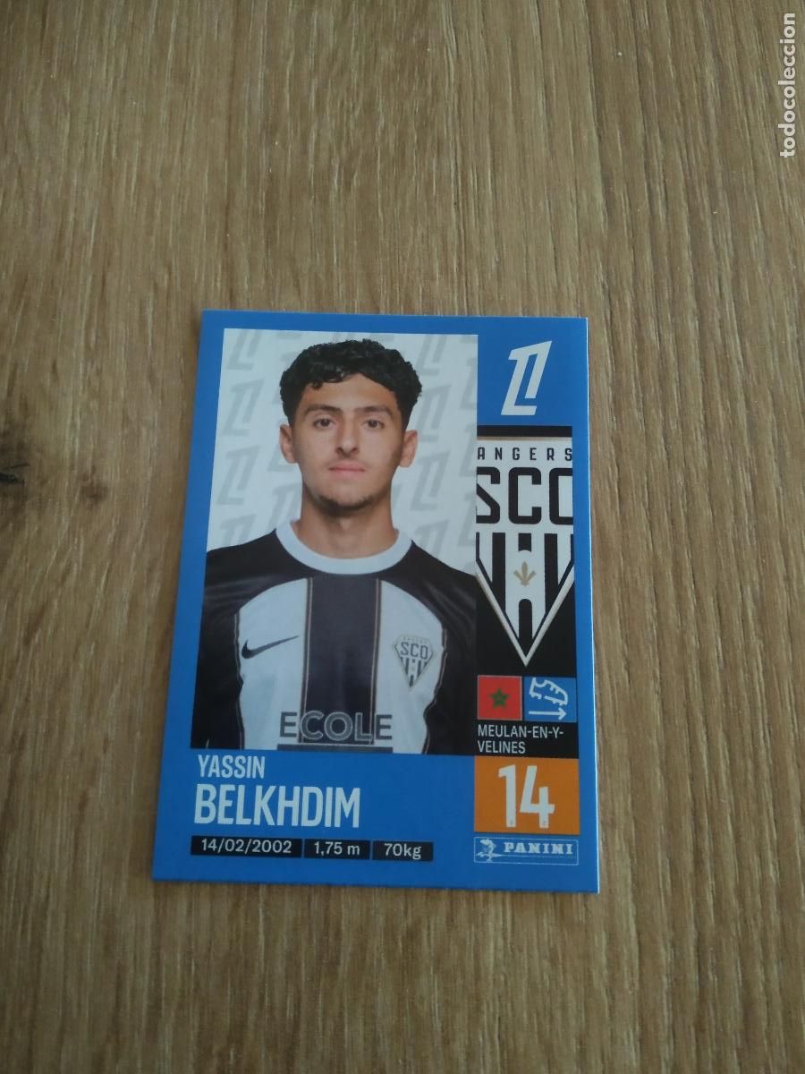Cromos de F&uacute;tbol: 26 YASSIN BELKHDIM ANGERS CROMO FUTBOL PANINI LIGUE 1 FOOT 24-25 LIGA FRANCIA 2024-2025