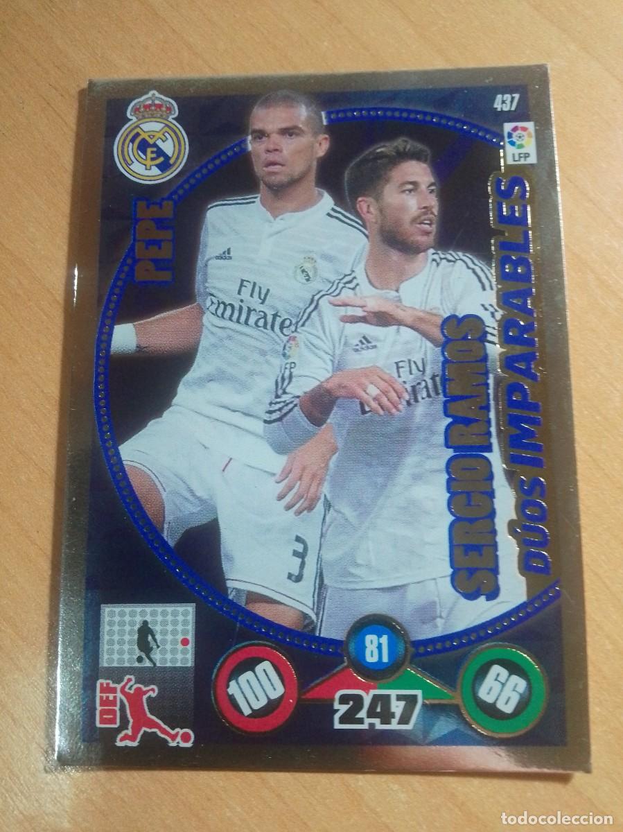 Cromos de F&uacute;tbol: 437 PEPE Y SERGIO RAMOS DUOS IMPARABLES REAL MADRID 2014 2015 ADRENALYN XL 14 15