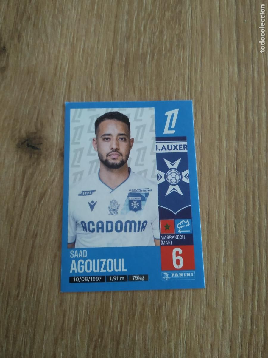 Football Stickers: 45 SAAD AGOUZOUL AUXERRE CROMO FUTBOL PANINI LIGUE 1 FOOT 24-25 LIGA FRANCIA 2024-2025
