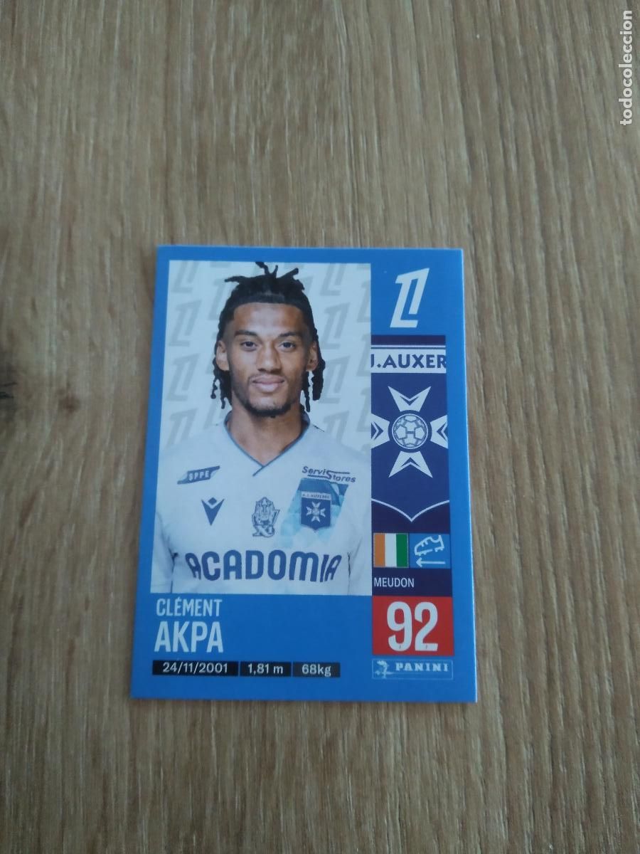 Cromos de Futebol: 46 CLEMENT AKPA AUXERRE CROMO FUTBOL PANINI LIGUE 1 FOOT 24-25 LIGA FRANCIA 2024-2025