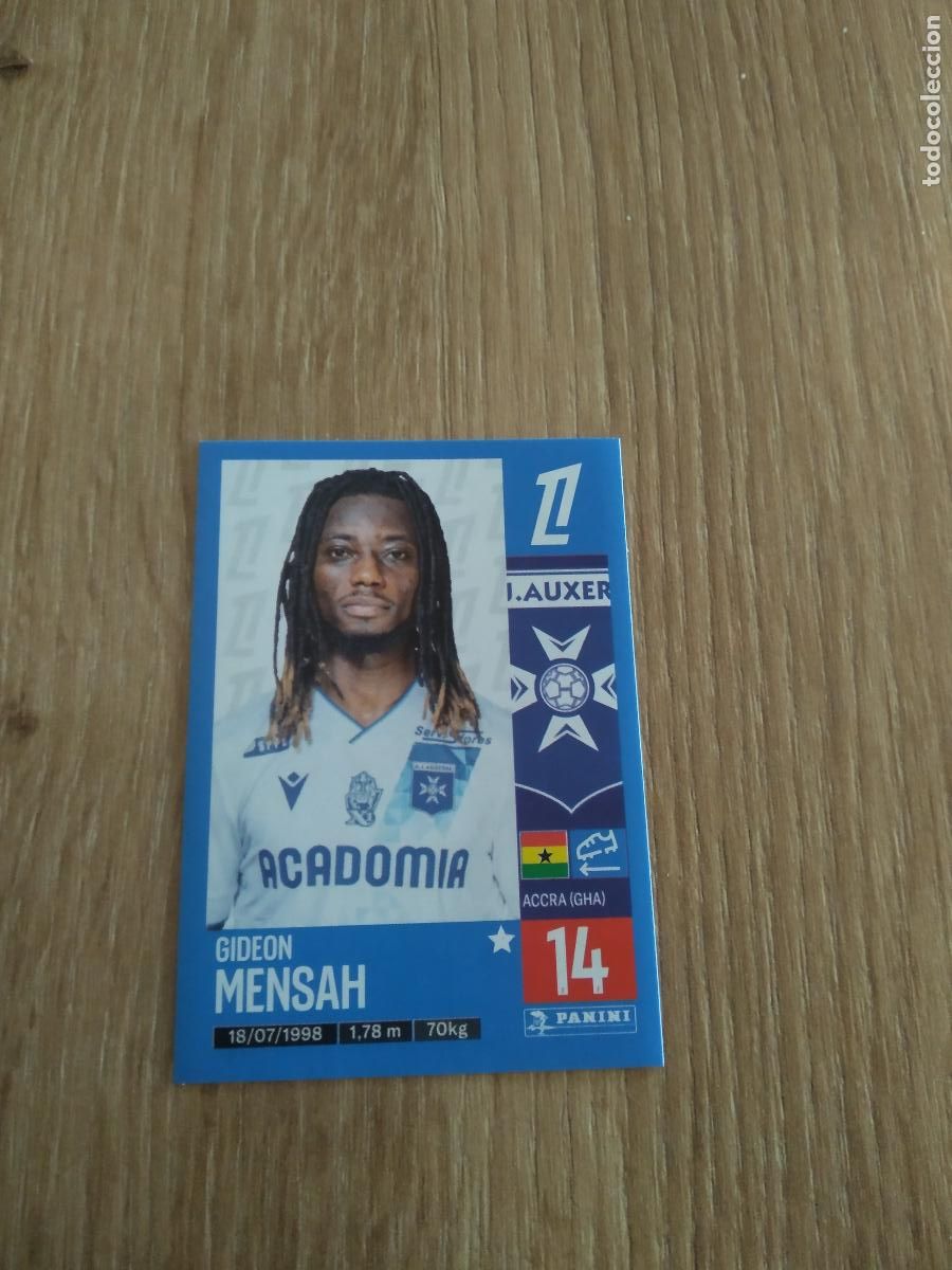 Football Stickers: 51 GIDEON MENSAH AUXERRE CROMO FUTBOL PANINI LIGUE 1 FOOT 24-25 LIGA FRANCIA 2024-2025