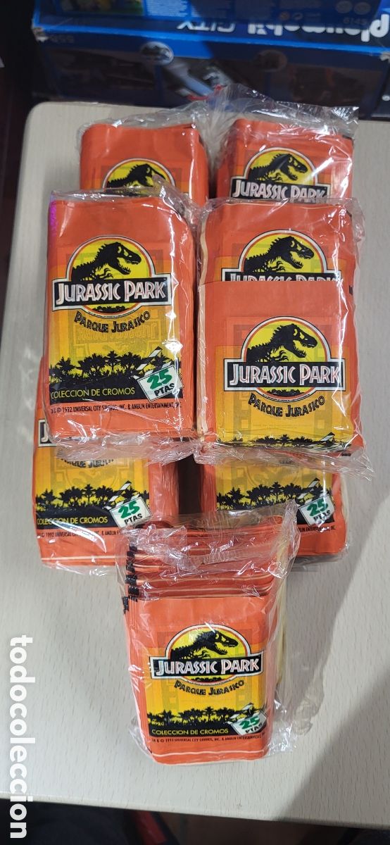Cromos de F&uacute;tbol: LOTE - PAQUETE 50 SOBRES CROMOS JURASSIC PARK - PARQUE JURASICO - 1992 EDICIONES ESTE