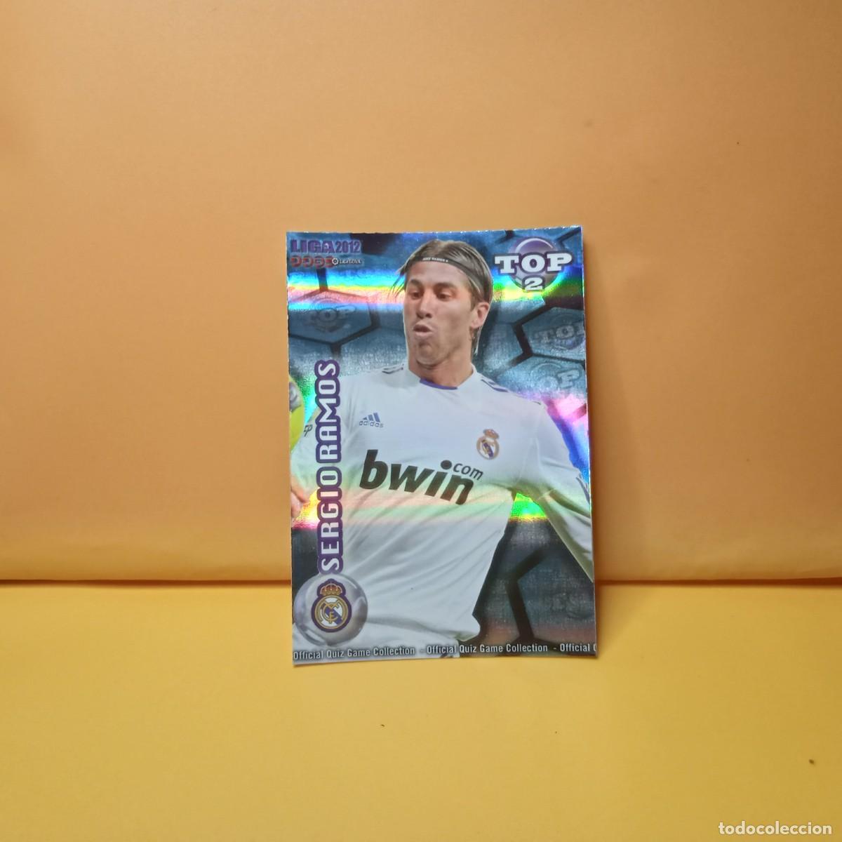 Cromos de f&uacute;tbol: MUNDICROMO 2011 2012 11 12 BRILLO RAYAS TOP REAL MADRID SERGIO RAMOS 551