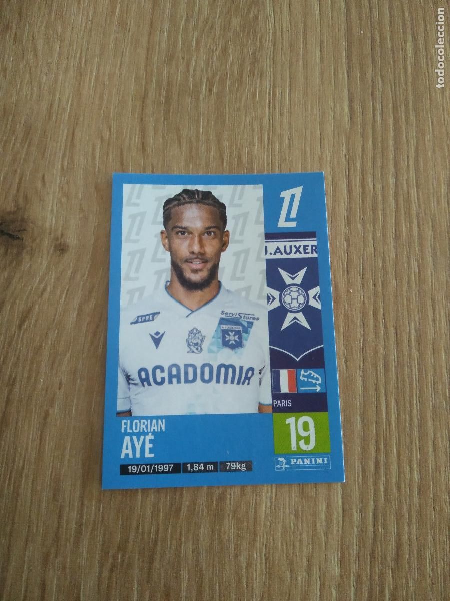 Cromos de F&uacute;tbol: 62 FLORIAN AYE AUXERRE CROMO FUTBOL PANINI LIGUE 1 FOOT 24-25 LIGA FRANCIA 2024-2025