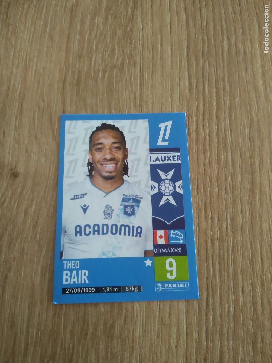 Cromos de F&uacute;tbol: 63 THEO BAIR AUXERRE CROMO FUTBOL PANINI LIGUE 1 FOOT 24-25 LIGA FRANCIA 2024-2025
