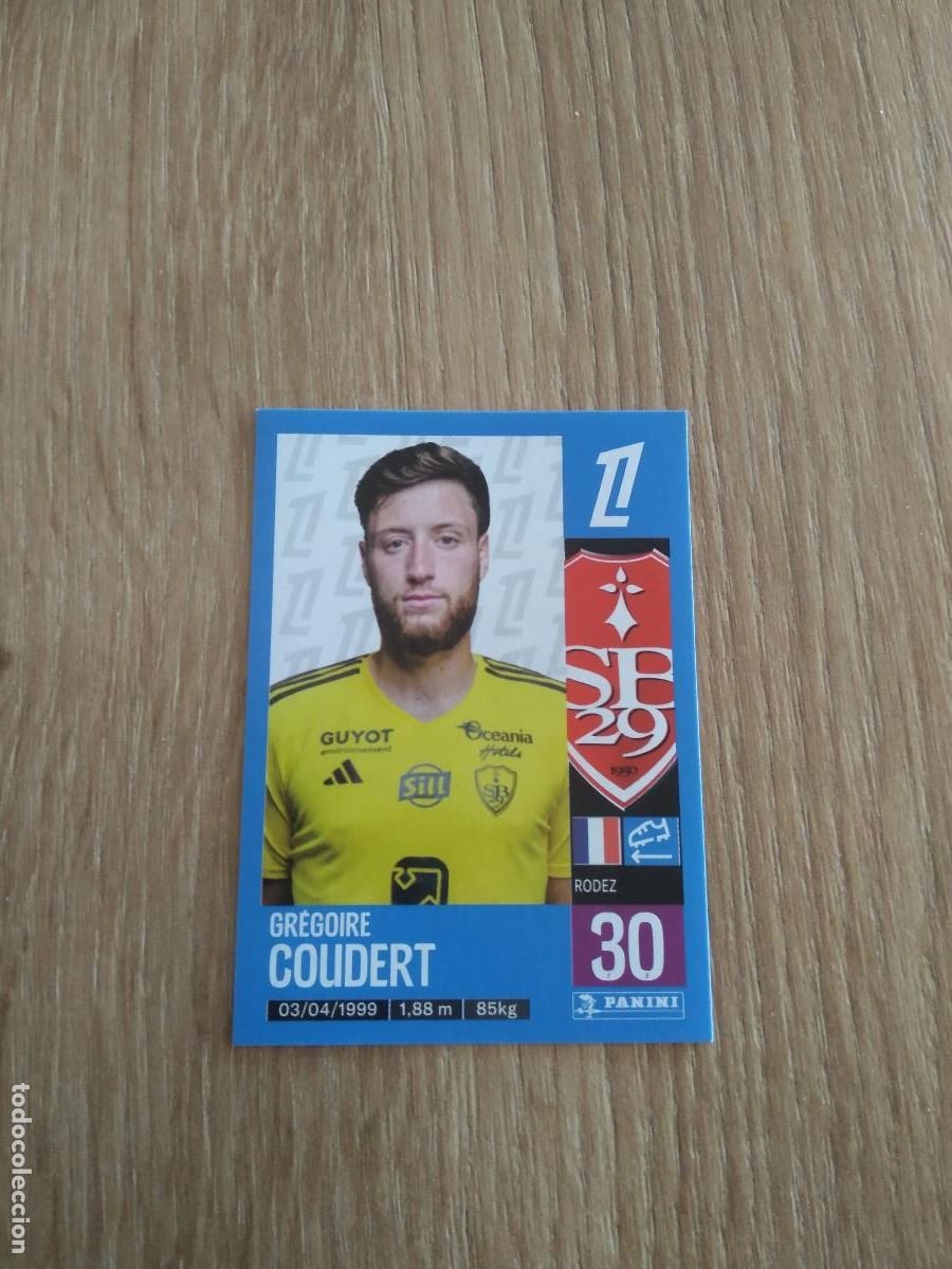 Football Stickers: 69 GREGOIRE COUDERT STADE BRESTOIS CROMO FUTBOL PANINI LIGUE 1 FOOT 24-25 LIGA FRANCIA 2024-2025