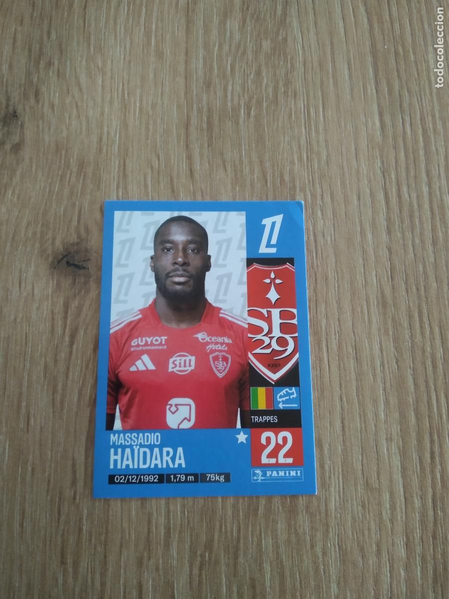 Cartes &agrave; collectionner de Football: 74 MASSADIO HAIDARA STADE BRESTOIS CROMO FUTBOL PANINI LIGUE 1 FOOT 24-25 LIGA FRANCIA 2024-2025