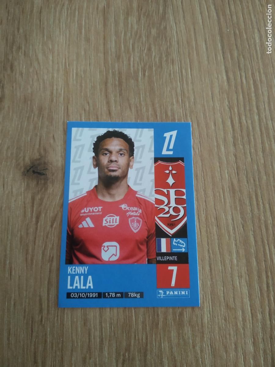 Cromos de F&uacute;tbol: 75 KENNY LALA STADE BRESTOIS CROMO FUTBOL PANINI LIGUE 1 FOOT 24-25 LIGA FRANCIA 2024-2025