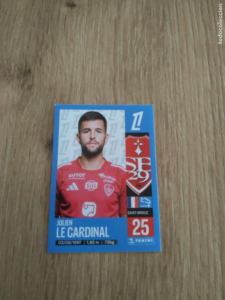 Cromos de F&uacute;tbol: 76 JULIEN LE CARDINAL STADE BRESTOIS CROMO FUTBOL PANINI LIGUE 1 FOOT 24-25 LIGA FRANCIA 2024-2025