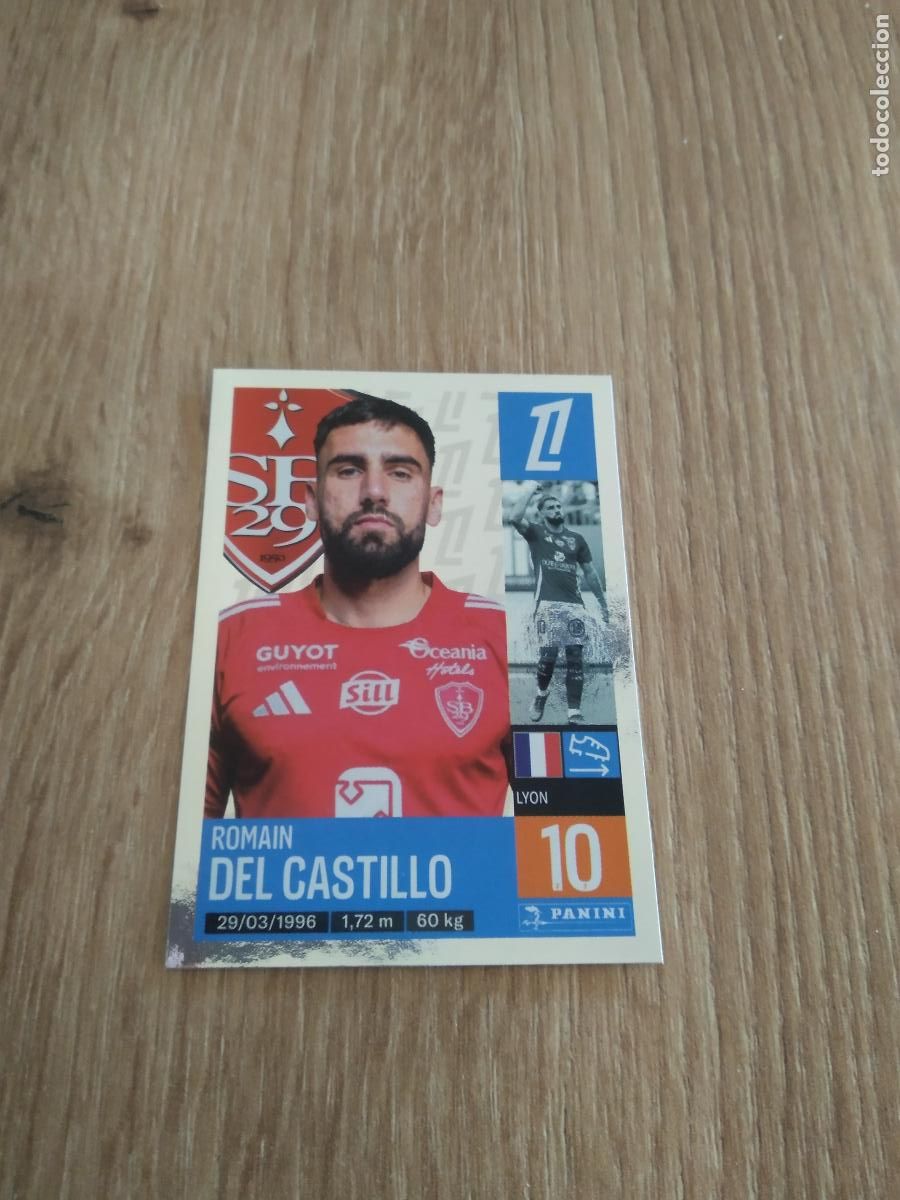 Cromos de F&uacute;tbol: 79 ROMAIN DEL CASTILLO STADE BRESTOIS CROMO FUTBOL PANINI LIGUE 1 FOOT 24-25 LIGA FRANCIA 2024-2025