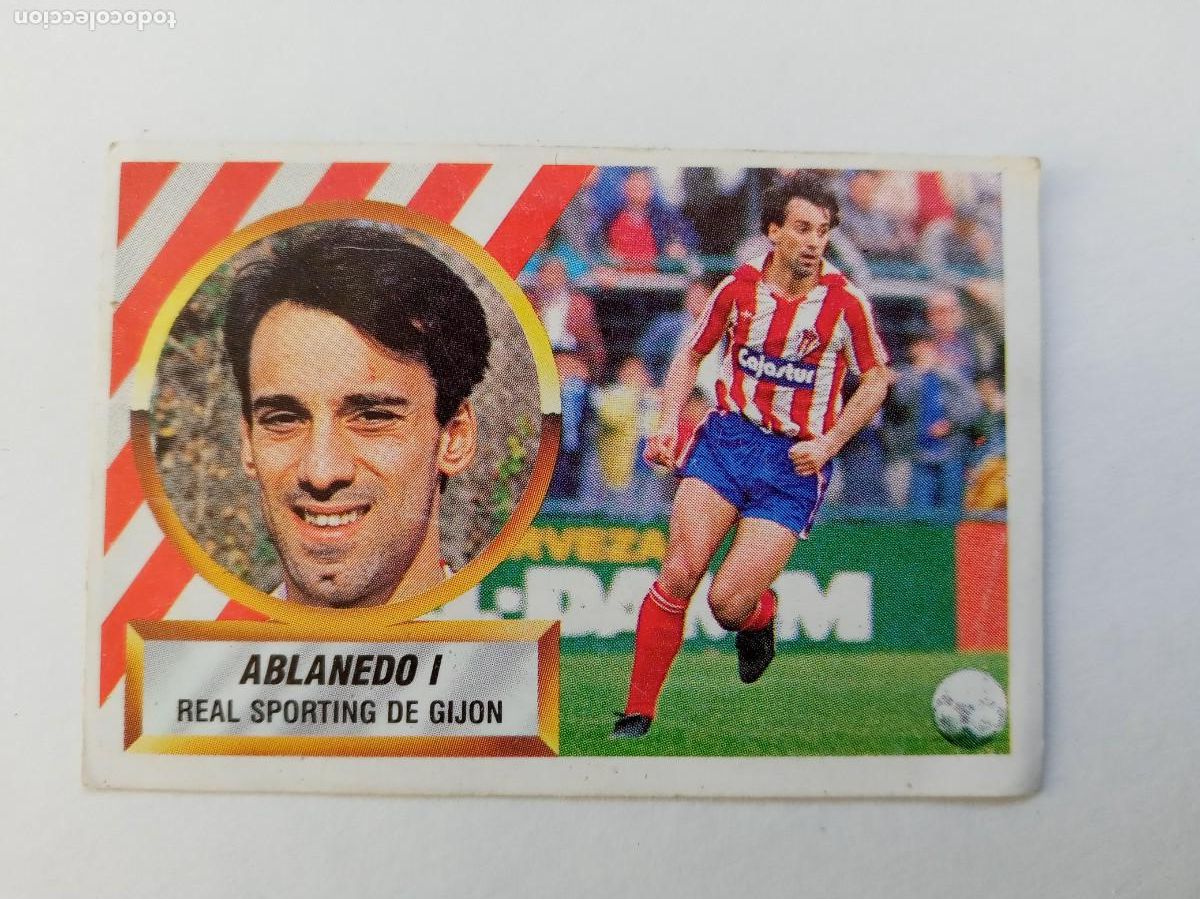Cromos de F&uacute;tbol: CROMO DE FUTBOL , LIGA 1988 - 89 : N&ordm; 5 , ABLANEDO I DEL REAL SPORTING DE GIJON . EDICIONES ESTE