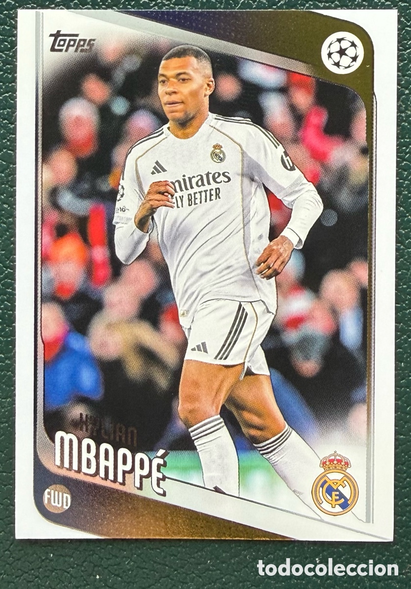 Cromos de F&uacute;tbol: 112 MBAPPE REAL MADRID FICHAS ALBUM TOPPS UEFA CLUB COMPETITIONS 2025 2026 25 26