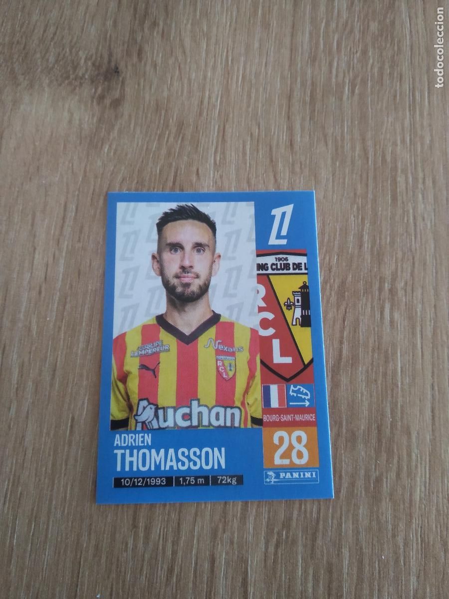 Football Stickers: 143 ADRIEN THOMASSON LENS CROMO FUTBOL PANINI LIGUE 1 FOOT 24-25 LIGA FRANCIA 2024-2025