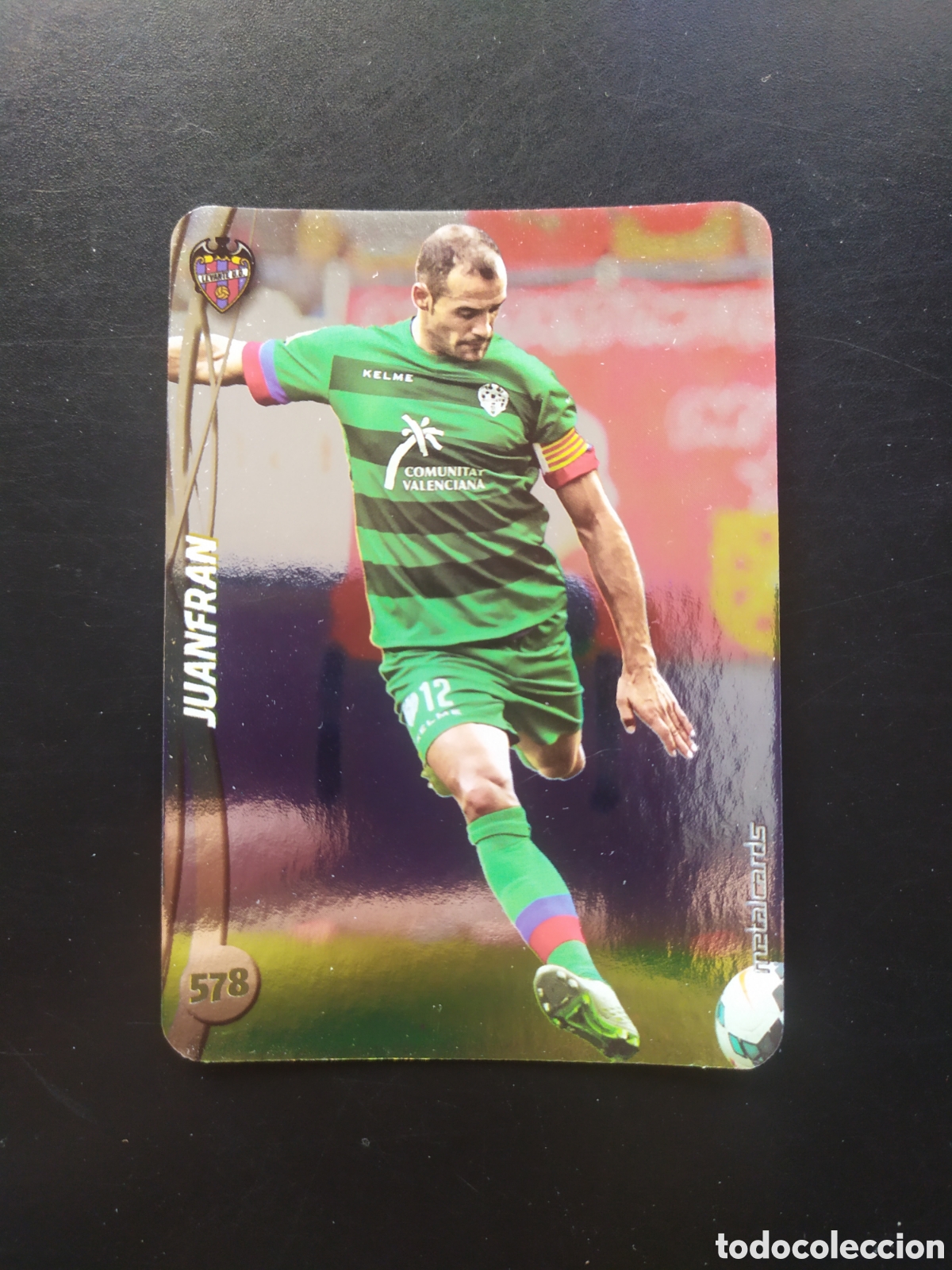 Fu&szlig;ball-Sticker: Mundicromo fichas Liga 2014 2015 14 15 Juanfran top brillo liso n&deg; 578 Levante